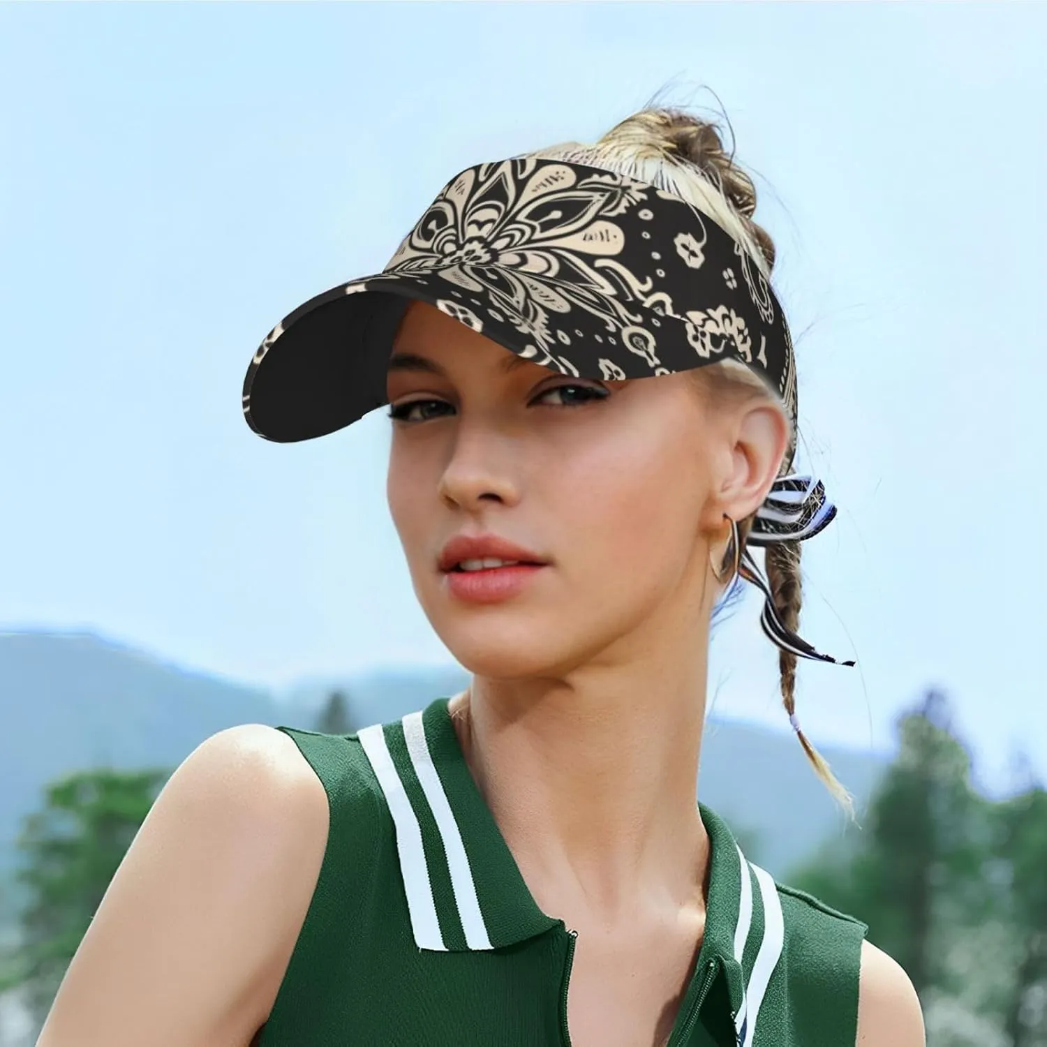 Marble Sports Sun Visor for Women Men, Adjustable Sun Hat Cap Tennis Visor for Beach Pool Golf Outdoor Travel