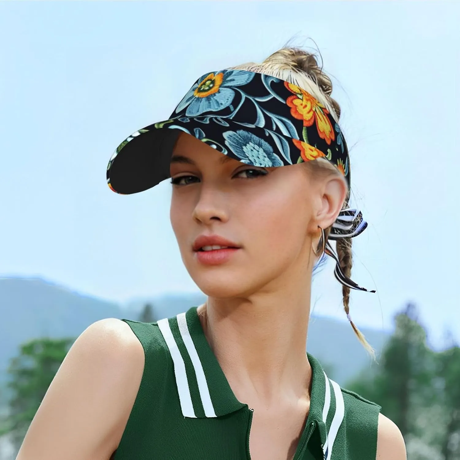 Marble Sports Sun Visor for Women Men, Adjustable Sun Hat Cap Tennis Visor for Beach Pool Golf Outdoor Travel