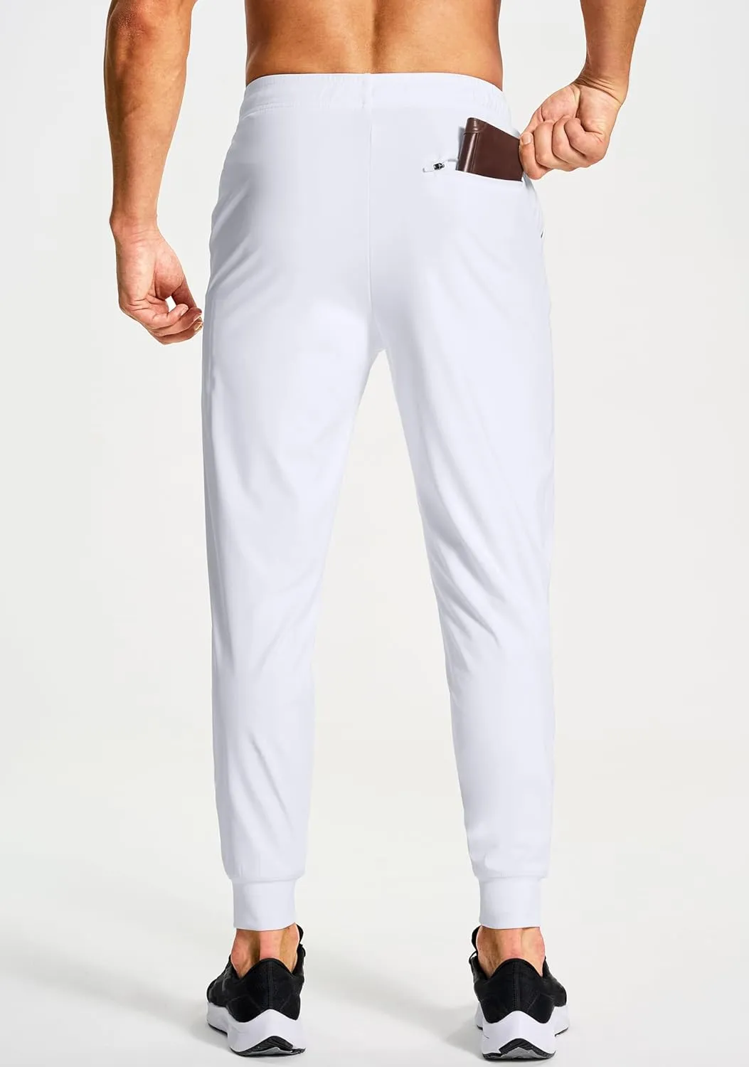 Men's Athletic Joggers Sweatpants with Zipper Pockets Running Gym Track Workout Pants for Men