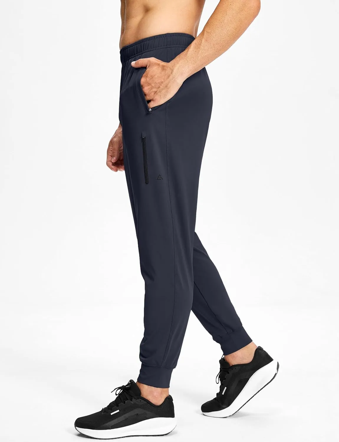 Men's Athletic Joggers Sweatpants with Zipper Pockets Running Gym Track Workout Pants for Men