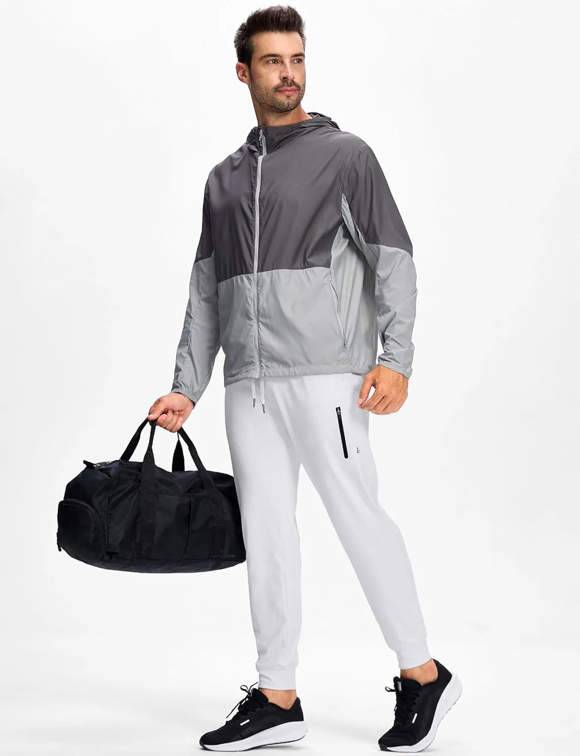 Men's Athletic Joggers Sweatpants with Zipper Pockets Running Gym Track Workout Pants for Men