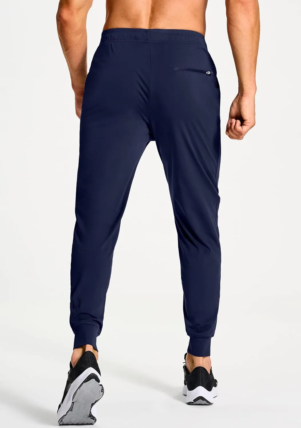 Men's Athletic Joggers Sweatpants with Zipper Pockets Running Gym Track Workout Pants for Men