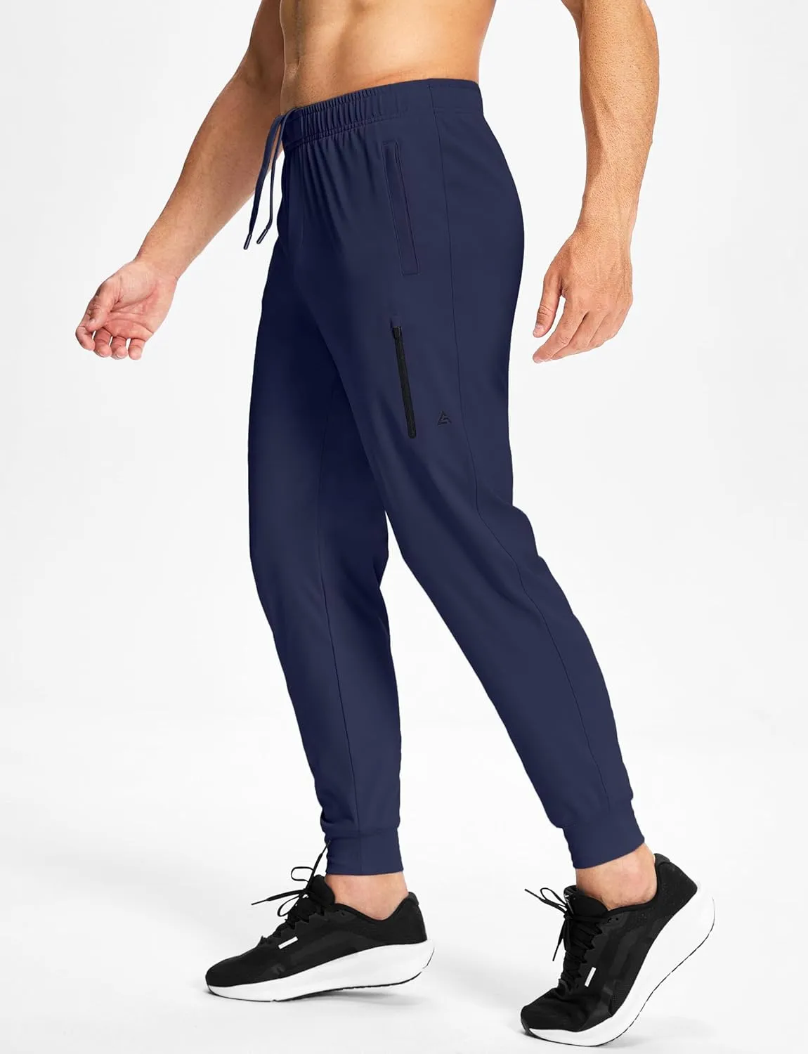 Men's Athletic Joggers Sweatpants with Zipper Pockets Running Gym Track Workout Pants for Men