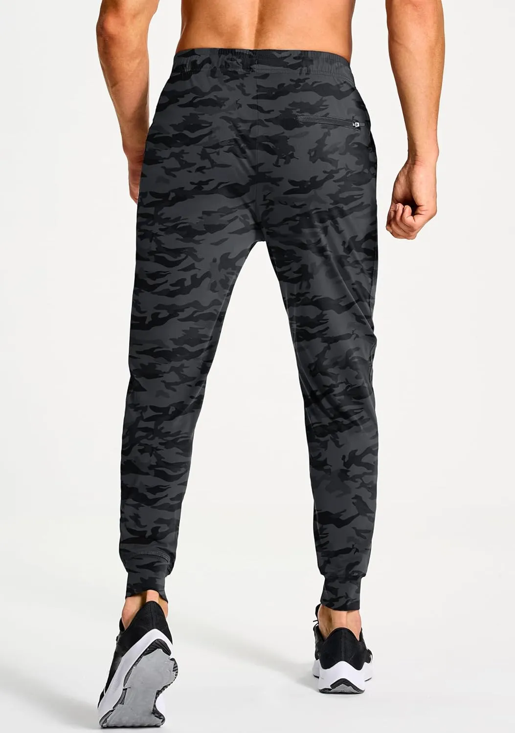 Men's Athletic Joggers Sweatpants with Zipper Pockets Running Gym Track Workout Pants for Men