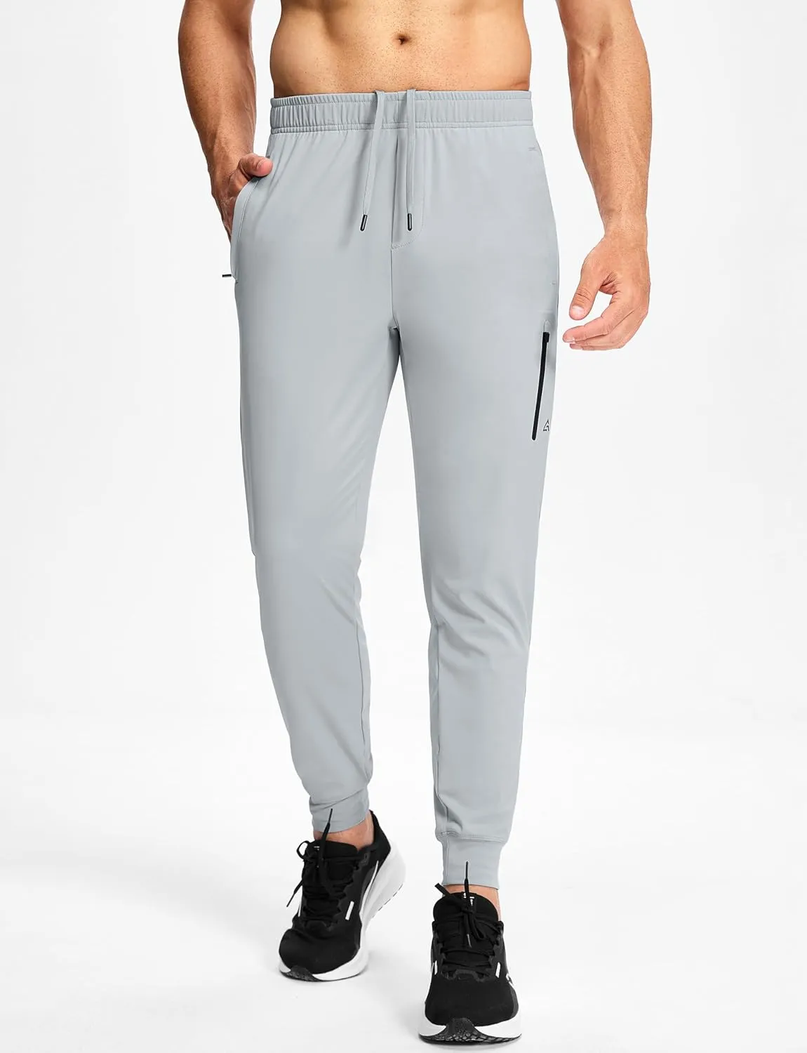 Men's Athletic Joggers Sweatpants with Zipper Pockets Running Gym Track Workout Pants for Men