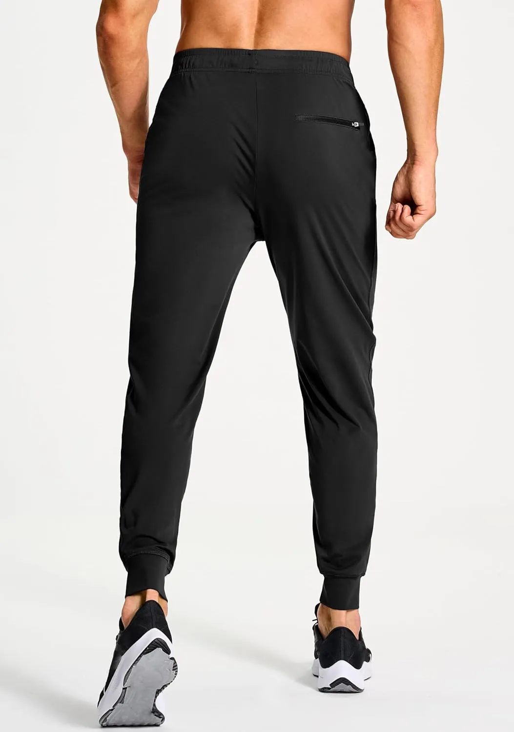 Men's Athletic Joggers Sweatpants with Zipper Pockets Running Gym Track Workout Pants for Men