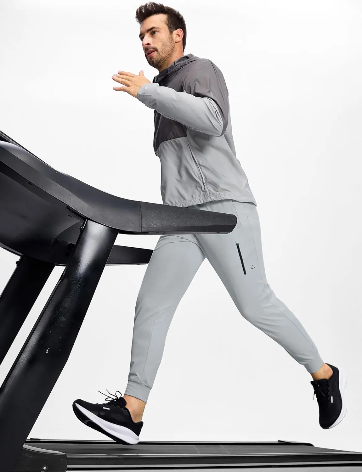 Men's Athletic Joggers Sweatpants with Zipper Pockets Running Gym Track Workout Pants for Men