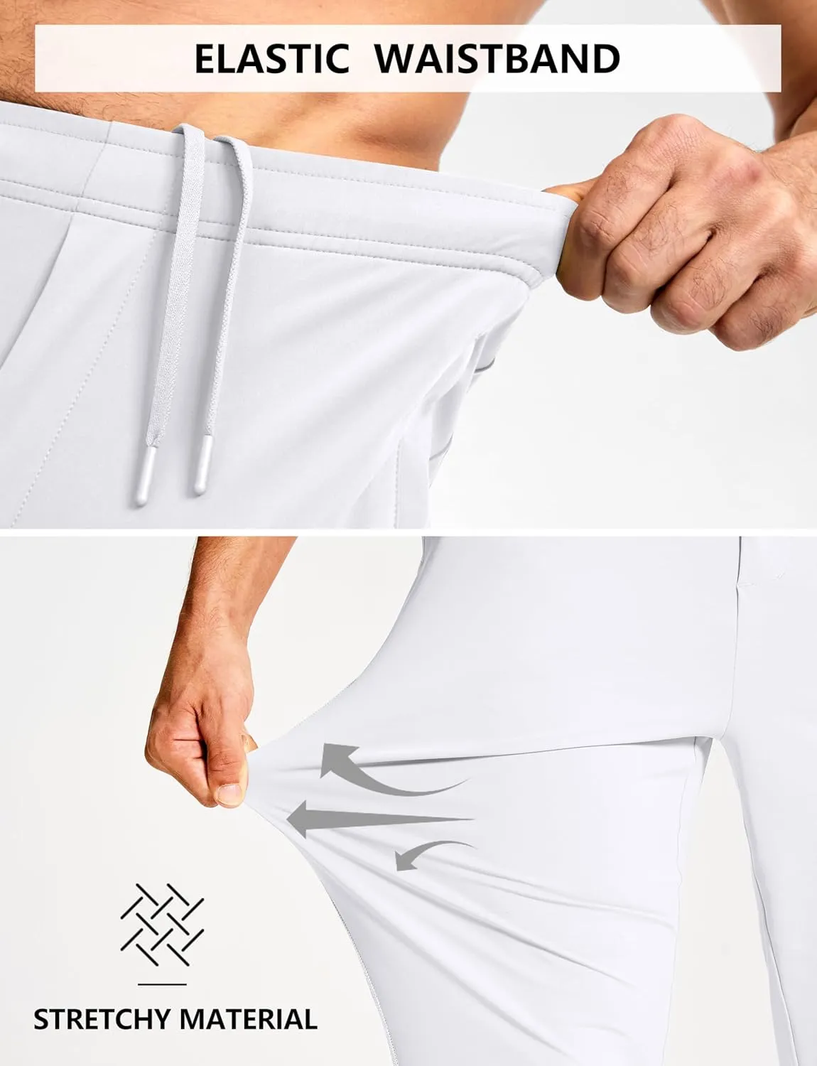 Men's Athletic Joggers Sweatpants with Zipper Pockets Running Gym Track Workout Pants for Men