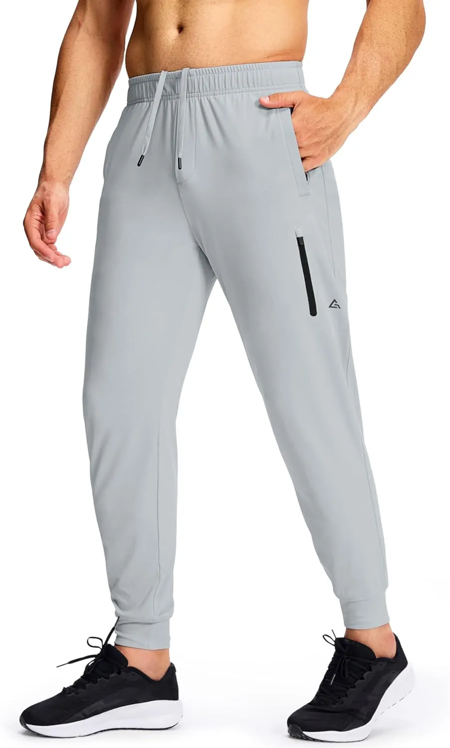 Men's Athletic Joggers Sweatpants with Zipper Pockets Running Gym Track Workout Pants for Men