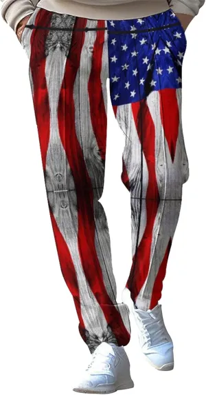 Men's Color Block Slacks Irregular Plaid Printed Casual Pants Beach Vacation Pants Elastic Waist Spring Trousers
