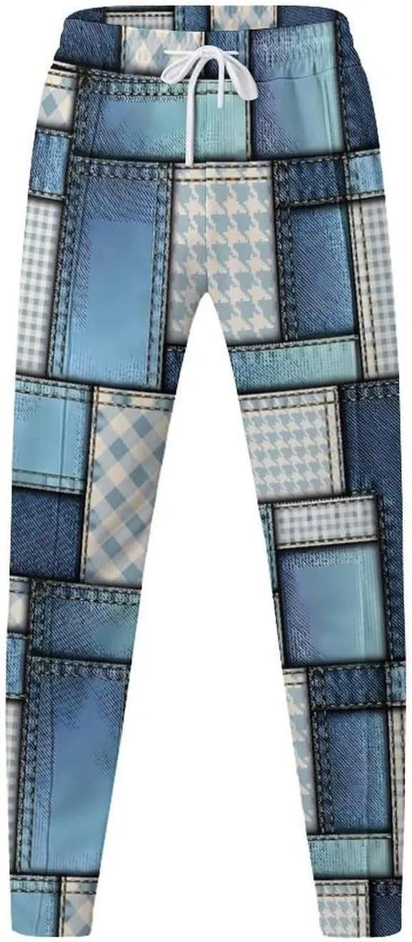 Men's Color Block Slacks Irregular Plaid Printed Casual Pants Beach Vacation Pants Elastic Waist Spring Trousers