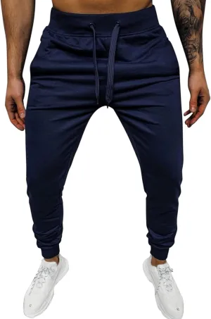 Mens Fashion Joggers Sweatpants Leg Spliced Solid Color Running Workout Trousers Running Straight Leg Pants Fall