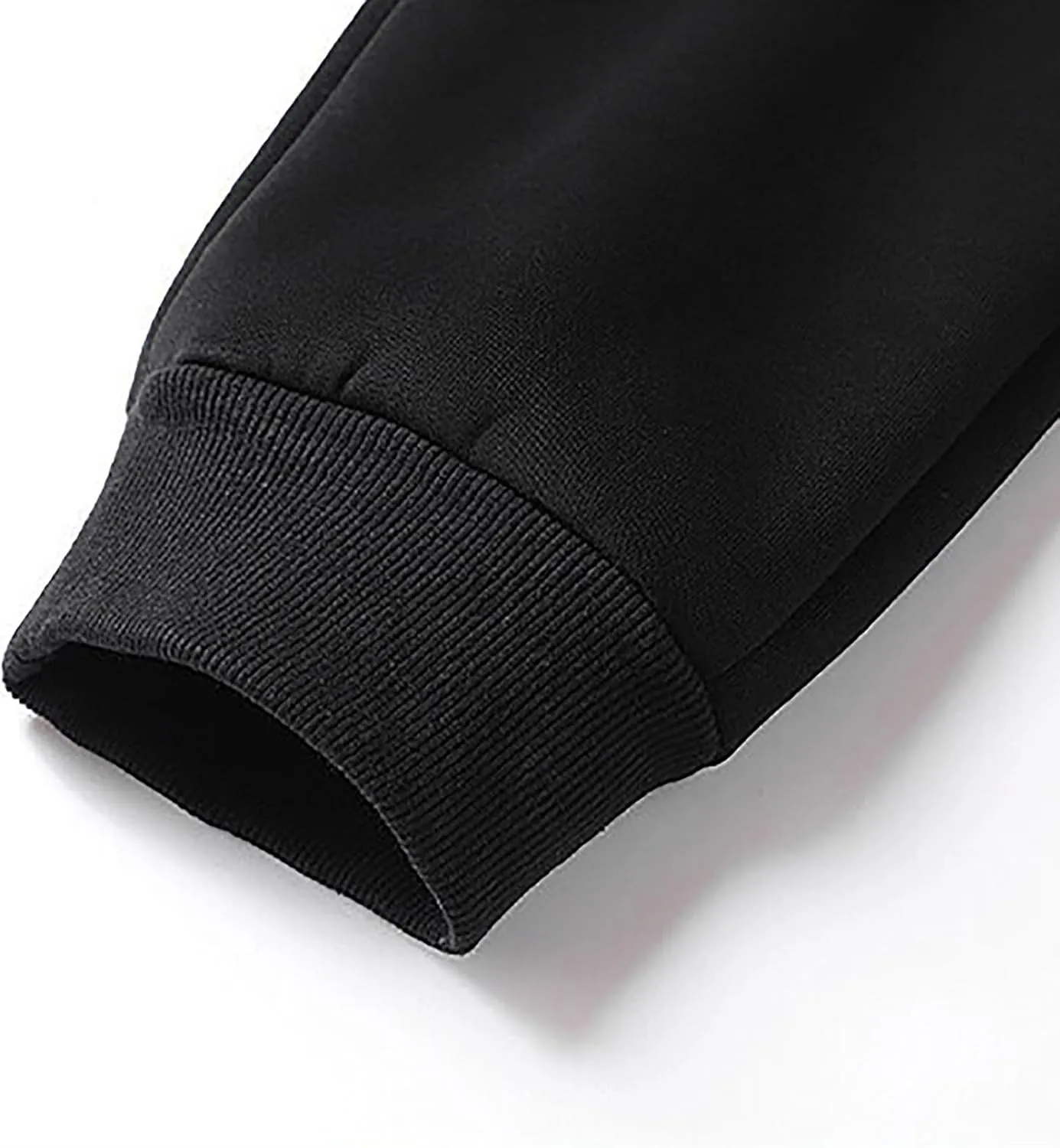 Mens Fleece Lined Pants, Mens Sherpa Lined Sweatpants Winter Warm Fleece Pants Straight Leg Drawstring Jogging Pants