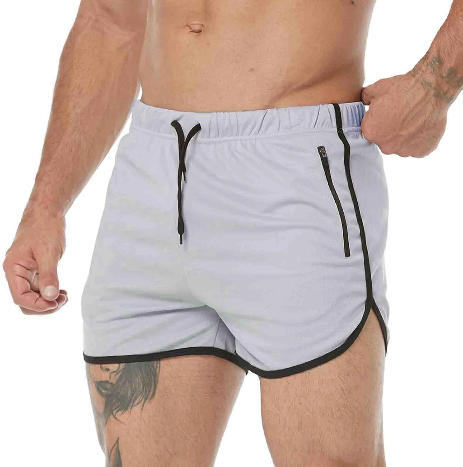 Men's Gym Workout Shorts Lightweight Athletic Shorts Running Quick Dry Bodybuilding Training with Pocket