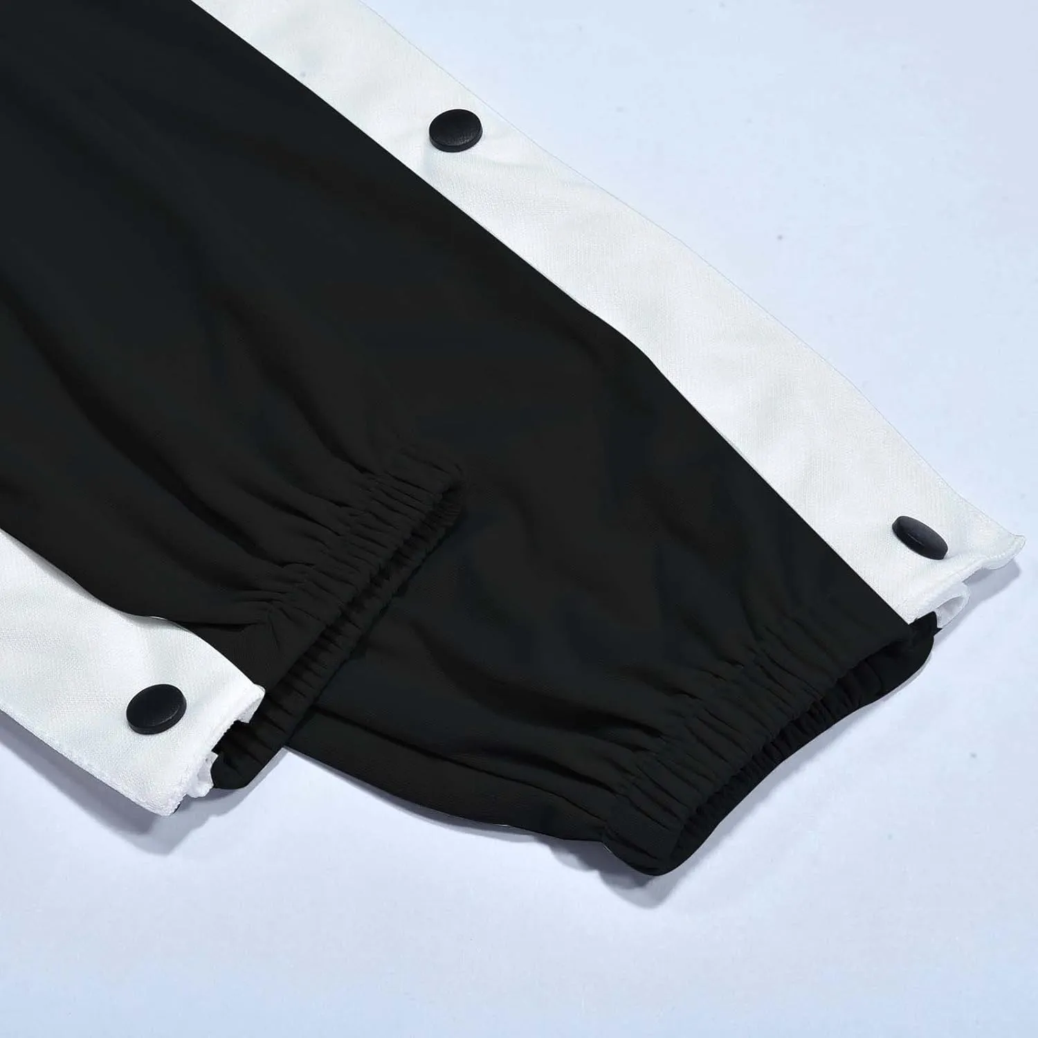 Mens Jogger Pants Tear-Away Athletic Pants Side High Split Snap Button Striped Sweatpants Casual Workout Trousers