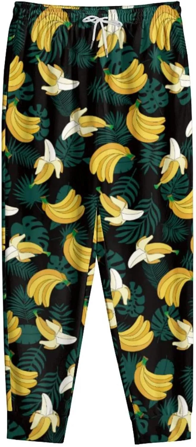 Mens Joggers Sweatpants Printed Athletic Pants for Running Casual Sports with Pockets