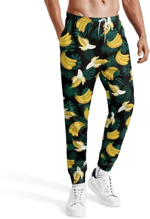 Mens Joggers Sweatpants Printed Athletic Pants for Running Casual Sports with Pockets