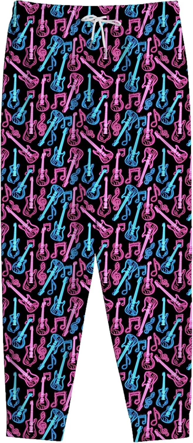 Mens Joggers Sweatpants Printed Athletic Pants for Running Casual Sports with Pockets