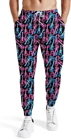 Mens Joggers Sweatpants Printed Athletic Pants for Running Casual Sports with Pockets