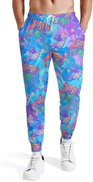 Mens Joggers Sweatpants Printed Athletic Pants for Running Casual Sports with Pockets
