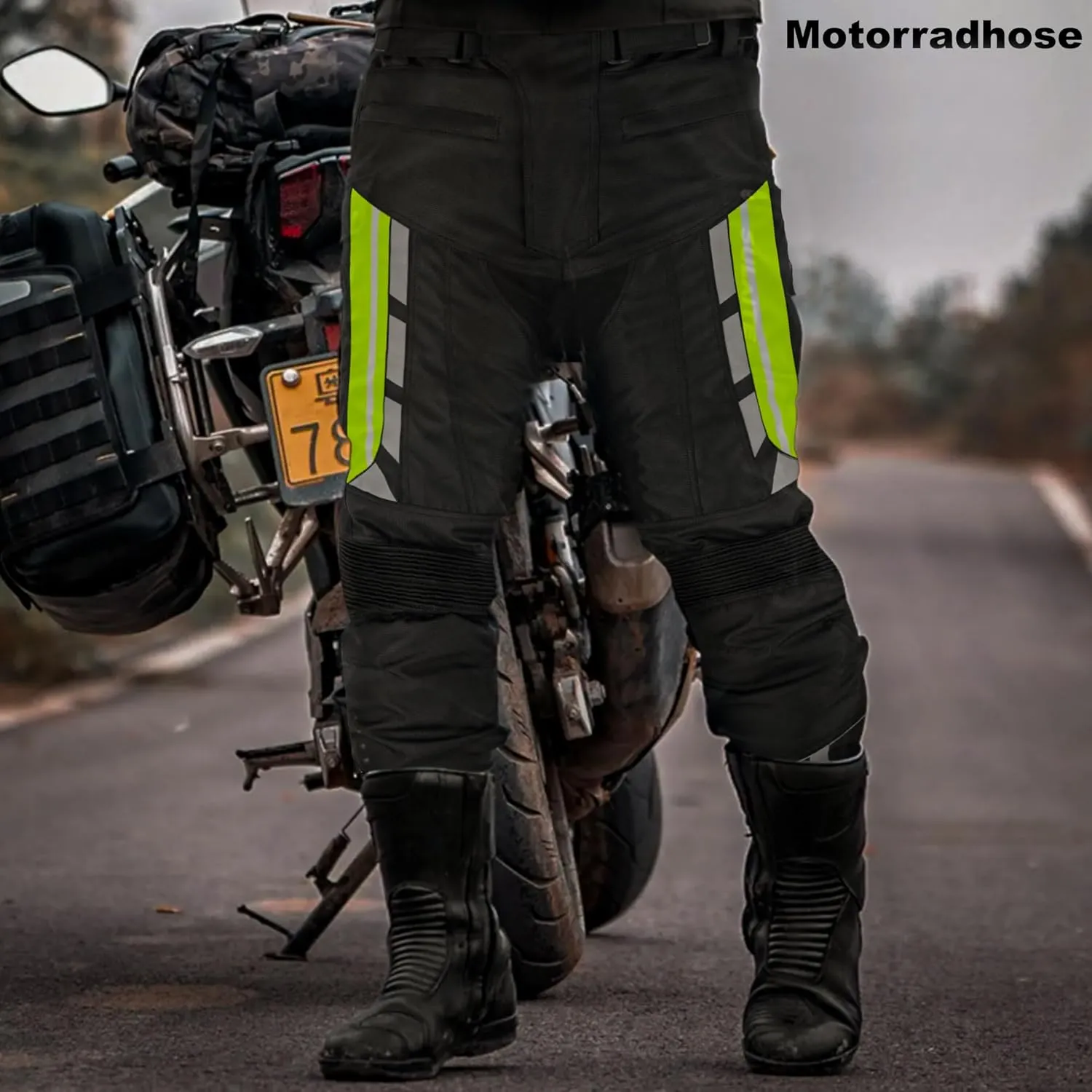 Mens Motorbike Suit Waterproof Cordura Jacket with Trouser Motorcycle, Biker Protection CE Approved