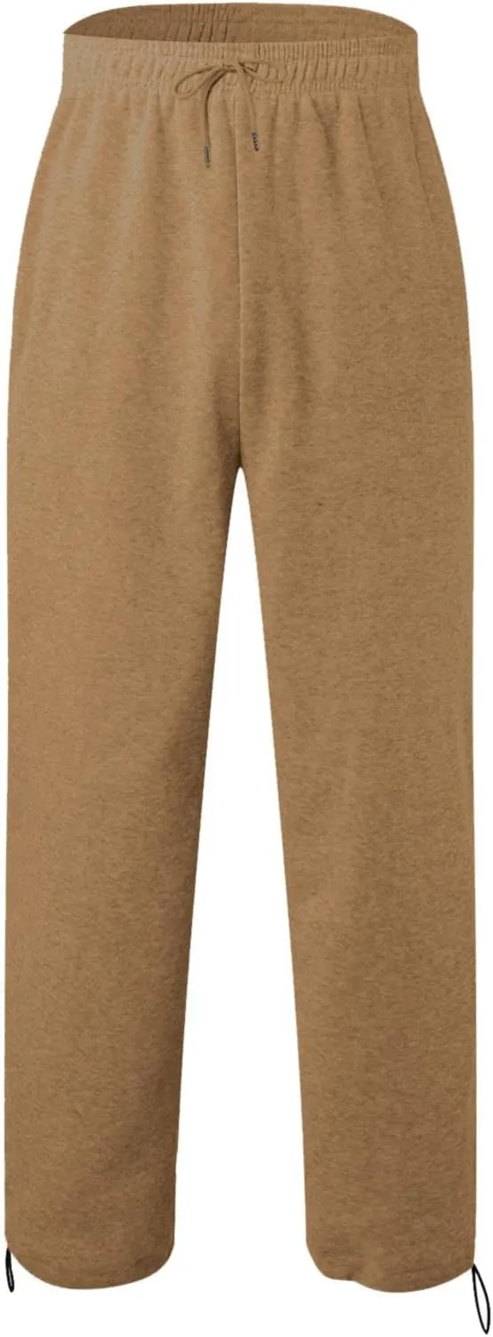 Men's Sweatpants Joggers Pants Wide Leg Loose Sport Work Straight Trouser Splicing Printed with Pockets Sweat Pant