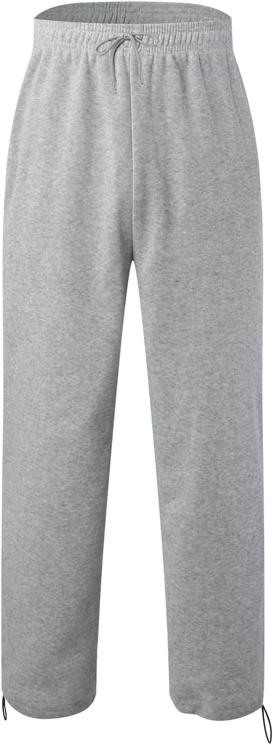 Men's Sweatpants Joggers Pants Wide Leg Loose Sport Work Straight Trouser Splicing Printed with Pockets Sweat Pant