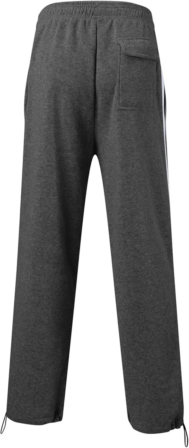 Men's Sweatpants Joggers Pants Wide Leg Loose Sport Work Straight Trouser Splicing Printed with Pockets Sweat Pant