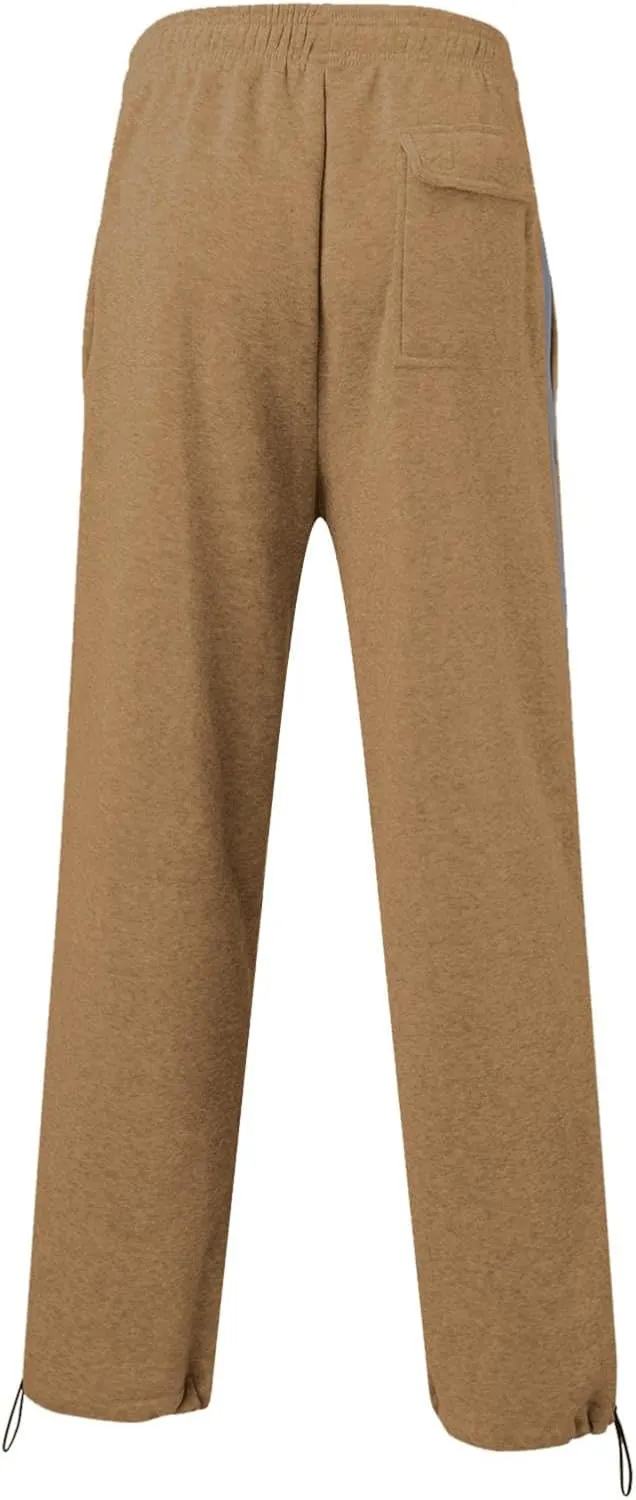 Men's Sweatpants Joggers Pants Wide Leg Loose Sport Work Straight Trouser Splicing Printed with Pockets Sweat Pant