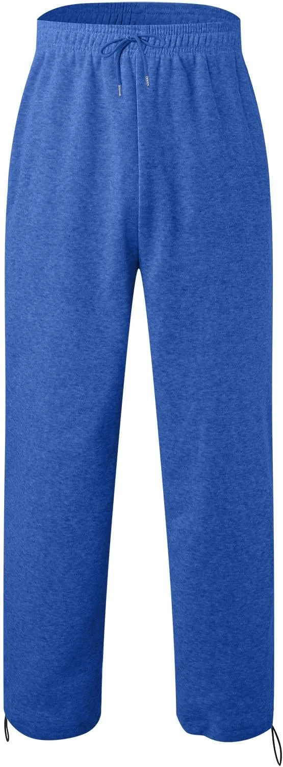 Men's Sweatpants Joggers Pants Wide Leg Loose Sport Work Straight Trouser Splicing Printed with Pockets Sweat Pant