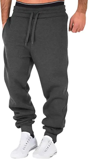 Mens Sweatpants with Pockets Athletic Drawstring Joggers Running Sports Track Pants Slim Fit Fashion Men's Trousers
