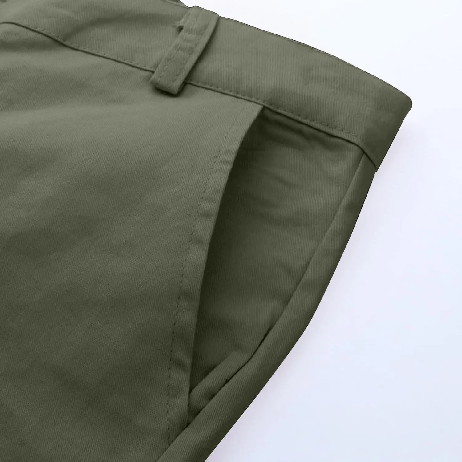 Men's Tapered Golf Joggers Straight Leg Slim Fit Canvas Work Pant Elastic Waist Drawstring Pant with Multi Pockets