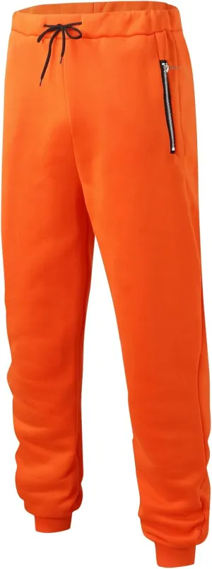 Mens Workout Cargo Sweatpants Hiking Cargo Pants Joggers Slim Fit Stretch Lightweight Casual Work Pants with Pockets