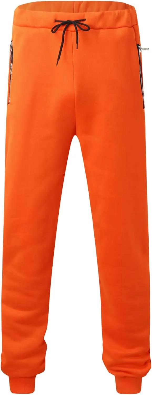 Mens Workout Cargo Sweatpants Hiking Cargo Pants Joggers Slim Fit Stretch Lightweight Casual Work Pants with Pockets