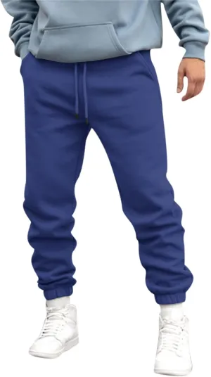 Mens Workout Cargo Sweatpants Work Jogger Pants with Pockets Mens Casual Pants Stretch Slim Fit Workout Bodybuilding