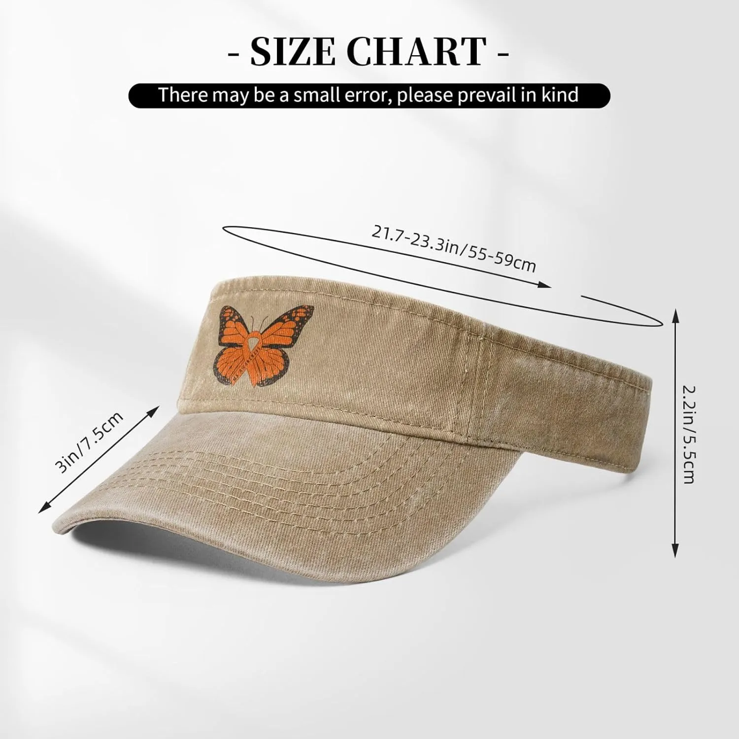 Ms Multiple Sclerosis Awareness Sport Sun Visor Hat Cotton Ball Caps Empty Top Baseball Sun Cap for Men Women