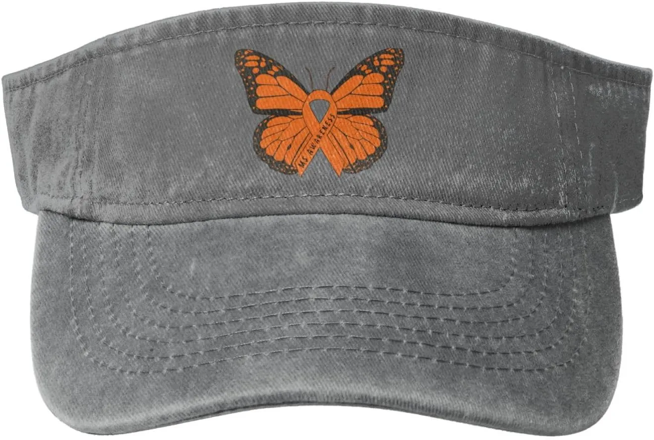 Ms Multiple Sclerosis Awareness Sport Sun Visor Hat Cotton Ball Caps Empty Top Baseball Sun Cap for Men Women