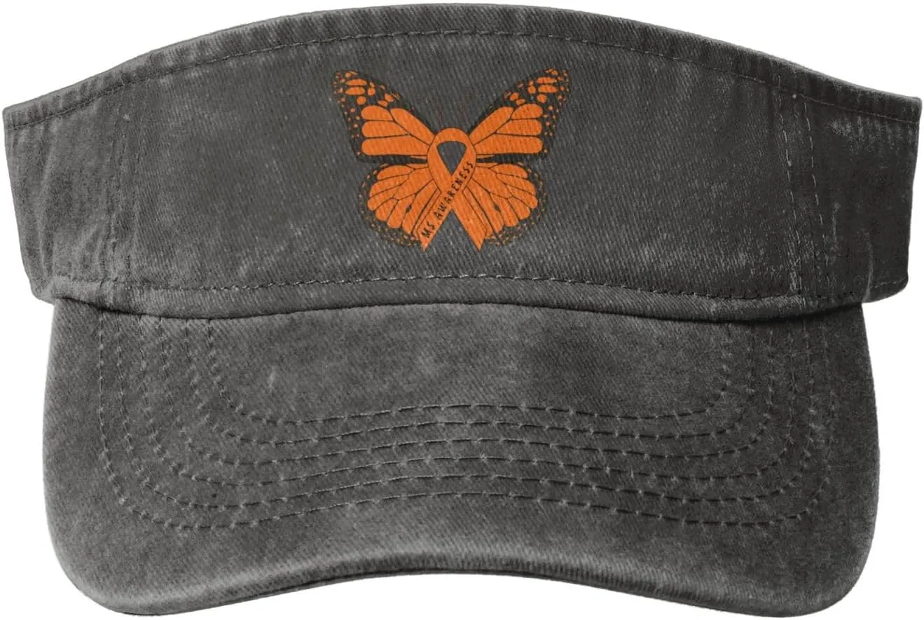 Ms Multiple Sclerosis Awareness Sport Sun Visor Hat Cotton Ball Caps Empty Top Baseball Sun Cap for Men Women
