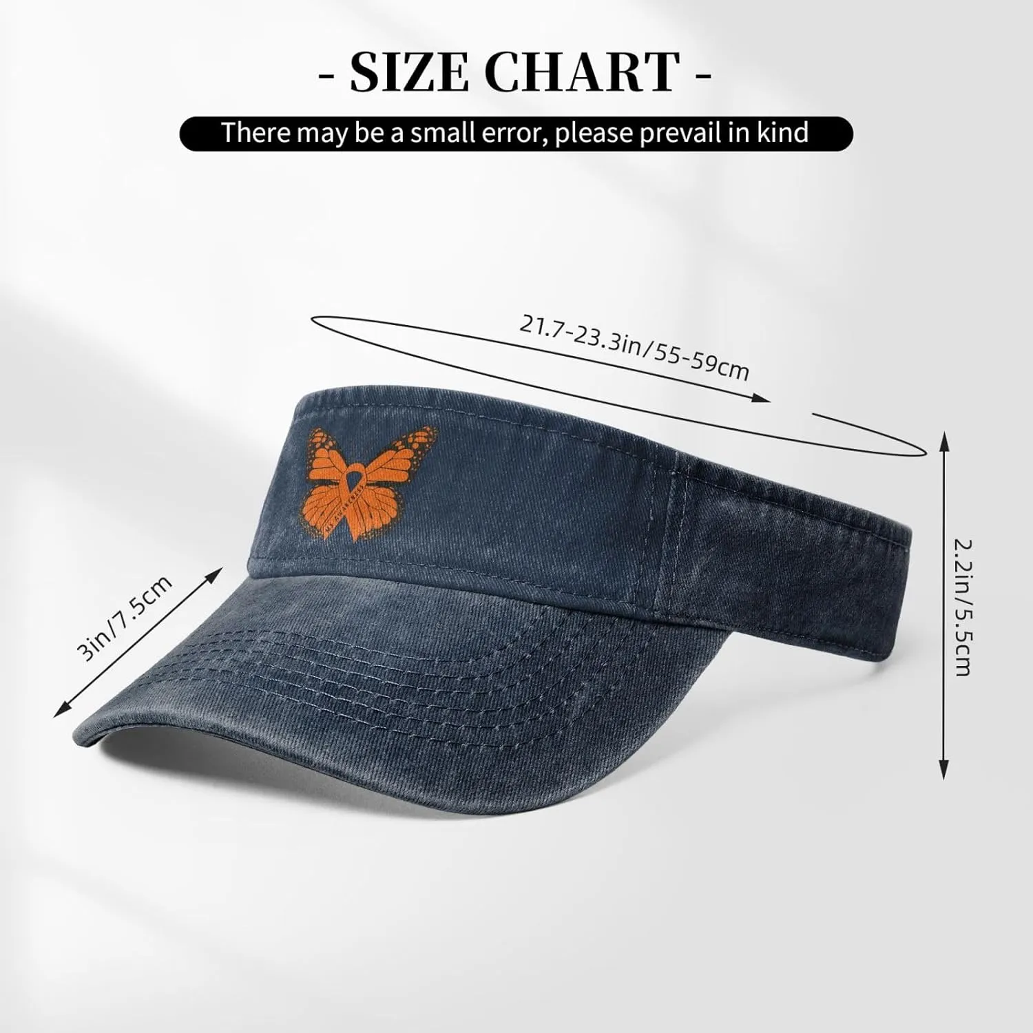 Ms Multiple Sclerosis Awareness Sport Sun Visor Hat Cotton Ball Caps Empty Top Baseball Sun Cap for Men Women