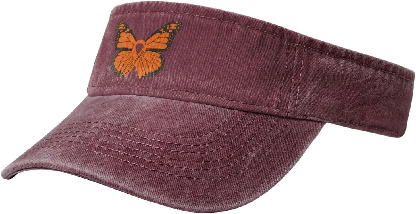 Ms Multiple Sclerosis Awareness Sport Sun Visor Hat Cotton Ball Caps Empty Top Baseball Sun Cap for Men Women