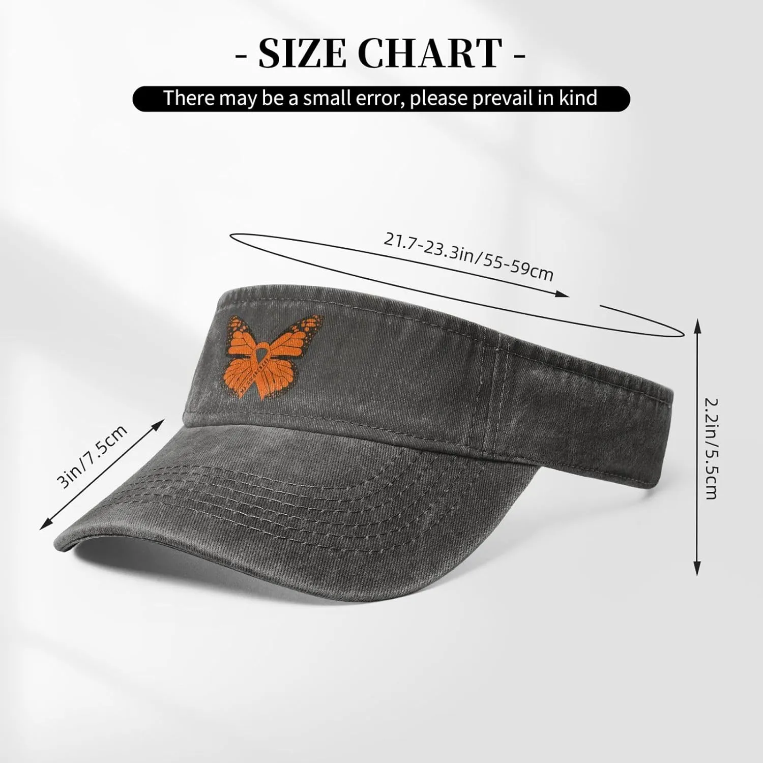 Ms Multiple Sclerosis Awareness Sport Sun Visor Hat Cotton Ball Caps Empty Top Baseball Sun Cap for Men Women