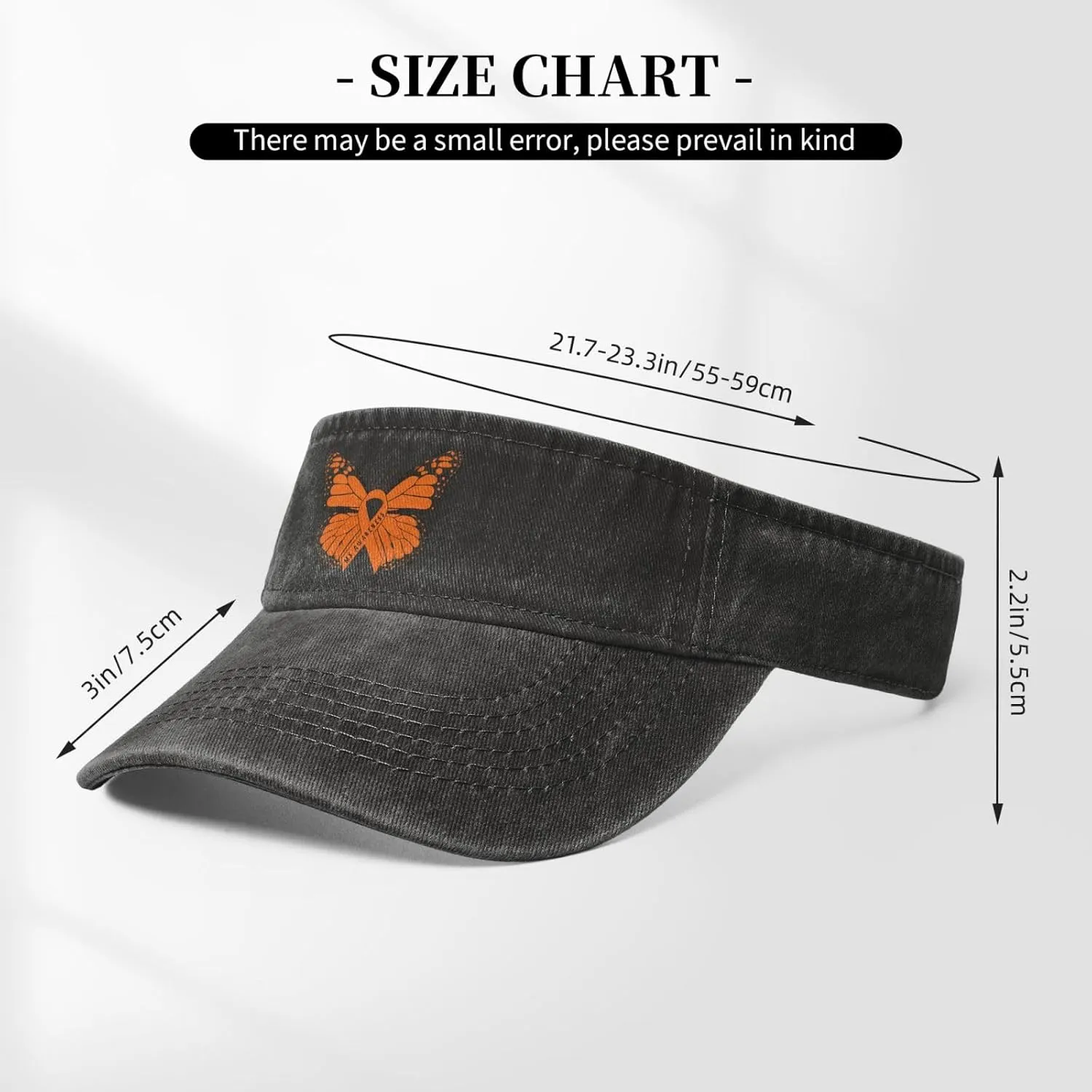 Ms Multiple Sclerosis Awareness Sport Sun Visor Hat Cotton Ball Caps Empty Top Baseball Sun Cap for Men Women