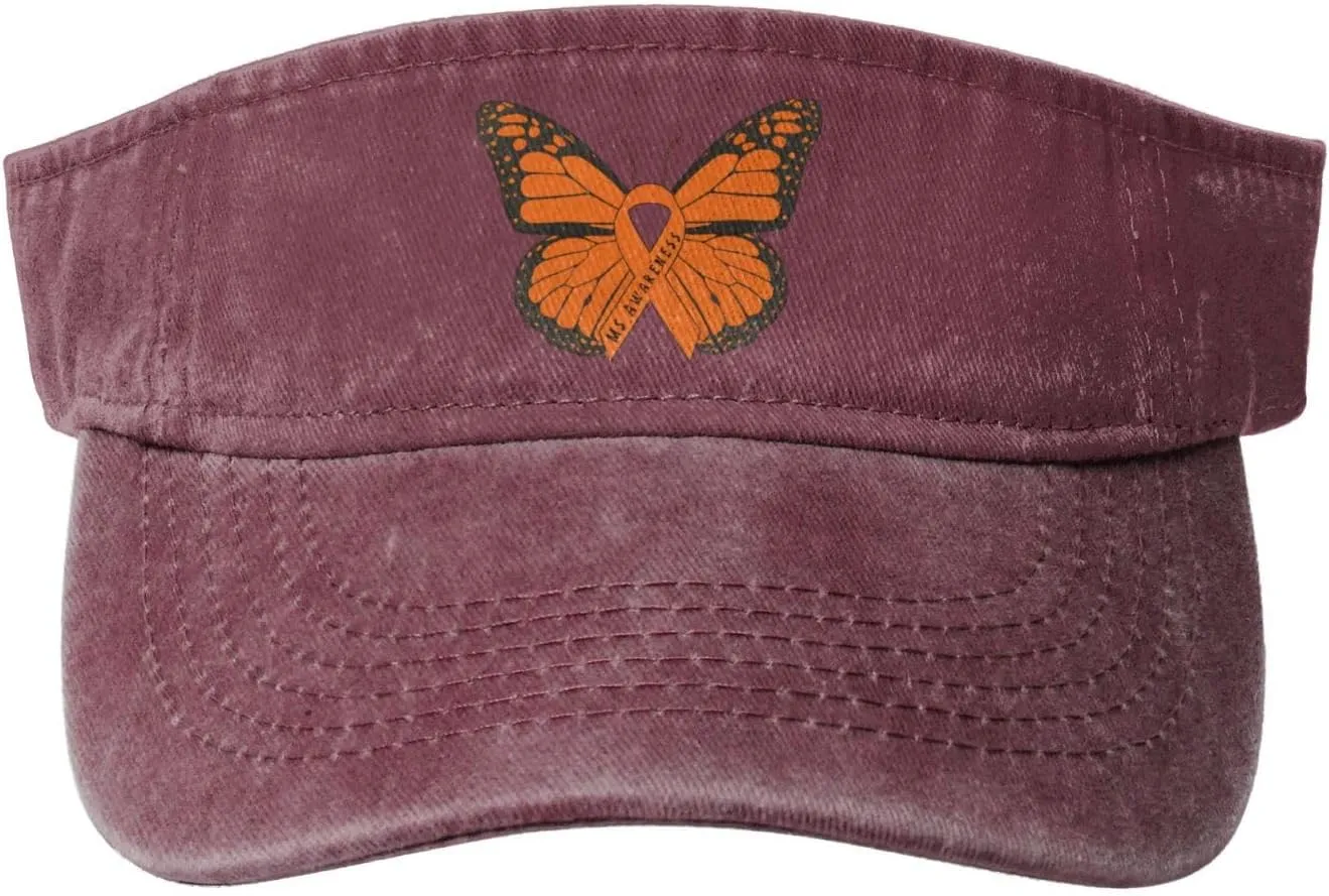 Ms Multiple Sclerosis Awareness Sport Sun Visor Hat Cotton Ball Caps Empty Top Baseball Sun Cap for Men Women