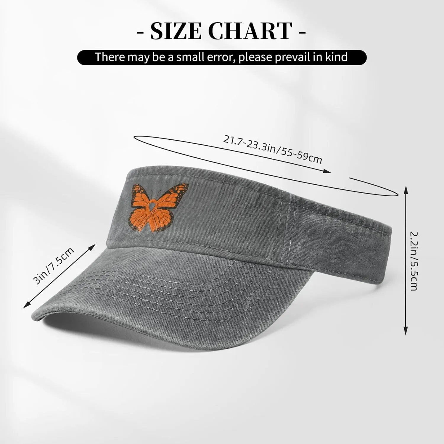 Ms Multiple Sclerosis Awareness Sport Sun Visor Hat Cotton Ball Caps Empty Top Baseball Sun Cap for Men Women