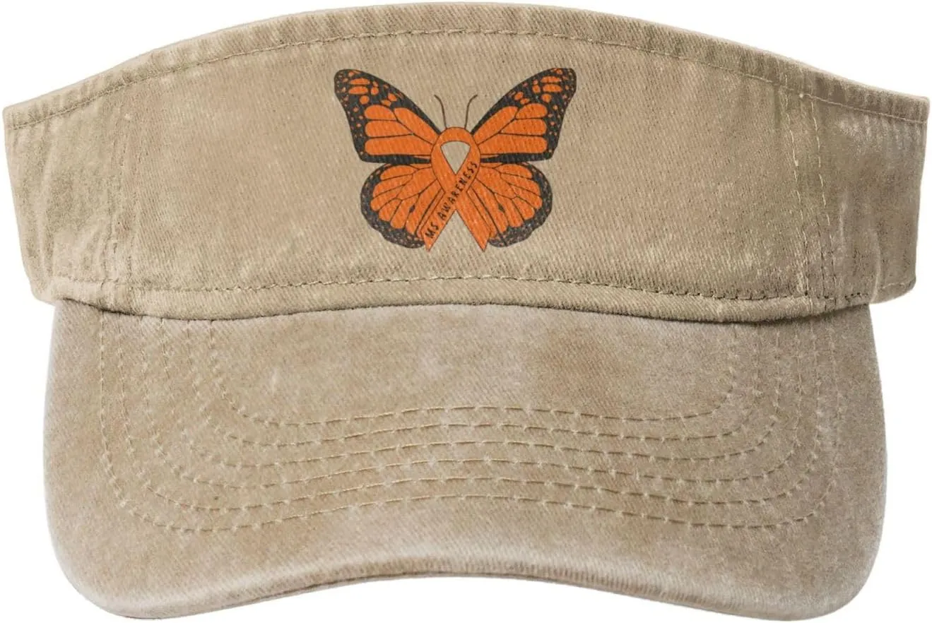 Ms Multiple Sclerosis Awareness Sport Sun Visor Hat Cotton Ball Caps Empty Top Baseball Sun Cap for Men Women