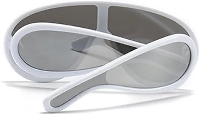 MYSNKU Oversized One Piece Sunglasses Women Men fashion Siamese Lenses Retro Design