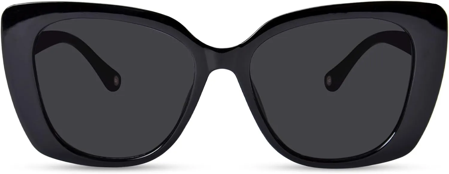 OPTOFENDY Oversized Cat Eye Sunglasses for Women, Trendy Square Sun Glasses Shades UV Protection, OP2238