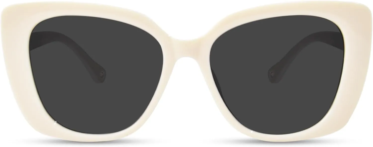 OPTOFENDY Oversized Cat Eye Sunglasses for Women, Trendy Square Sun Glasses Shades UV Protection, OP2238
