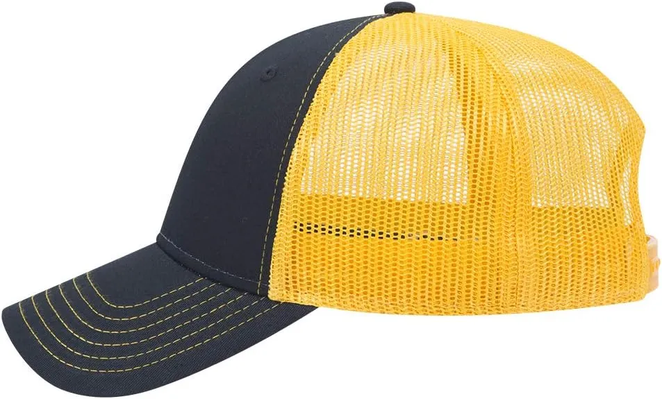 OTTO 6 Panel Low Profile Contrast Vertical Mesh Back Cap