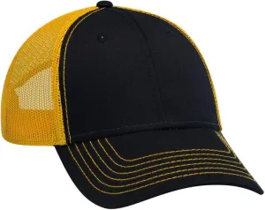 OTTO 6 Panel Low Profile Contrast Vertical Mesh Back Cap